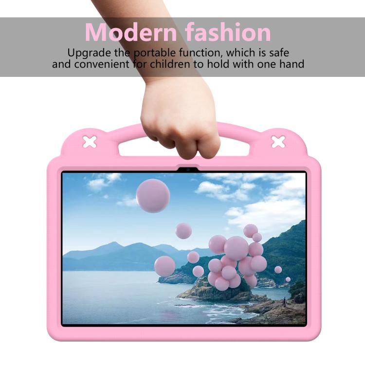 For Samsung Galaxy Tab S10 FE+ Handle Kickstand Children EVA Shockproof Tablet Case(Pink) by bashfashion