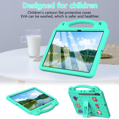 For Samsung Galaxy Tab S10 FE+ Handle Kickstand Children EVA Shockproof Tablet Case(Mint Green) by bashfashion