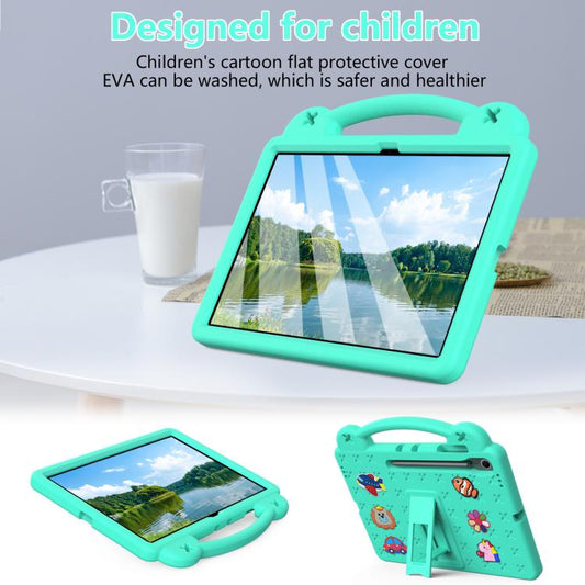 For Samsung Galaxy Tab S10 FE+ Handle Kickstand Children EVA Shockproof Tablet Case(Mint Green) by bashfashion