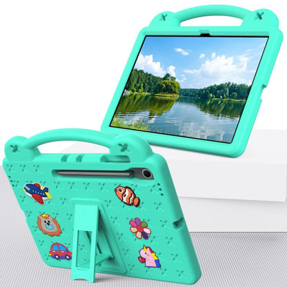 For Samsung Galaxy Tab S10 FE+ Handle Kickstand Children EVA Shockproof Tablet Case(Mint Green) by bashfashion