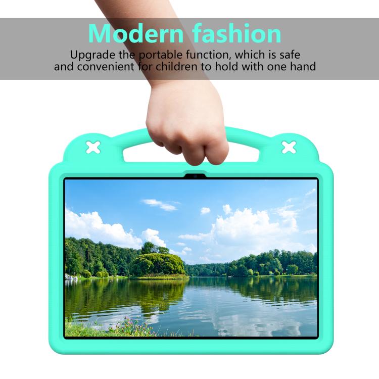 For Samsung Galaxy Tab S10 FE+ Handle Kickstand Children EVA Shockproof Tablet Case(Mint Green) by bashfashion