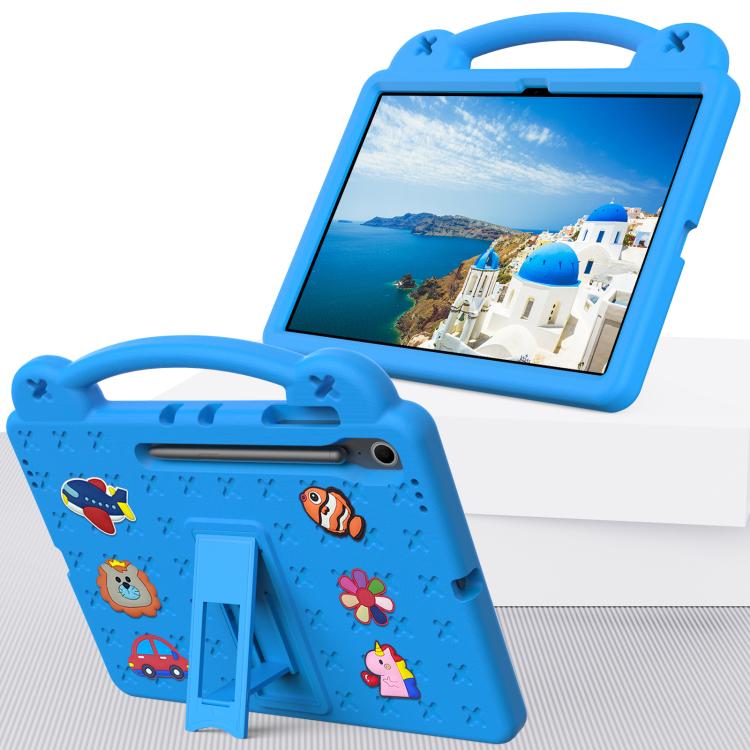 For Samsung Galaxy Tab S10 FE+ Handle Kickstand Children EVA Shockproof Tablet Case(Sky Blue) by bashfashion