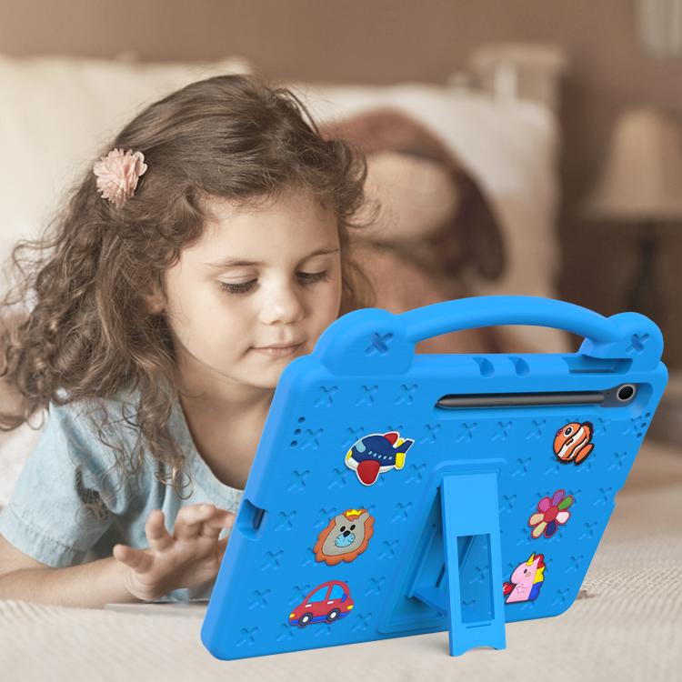 For Samsung Galaxy Tab S10 FE+ Handle Kickstand Children EVA Shockproof Tablet Case(Sky Blue) by bashfashion