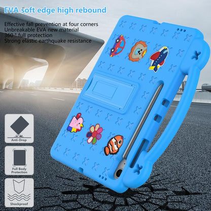 For Samsung Galaxy Tab S10 FE+ Handle Kickstand Children EVA Shockproof Tablet Case(Sky Blue) by bashfashion