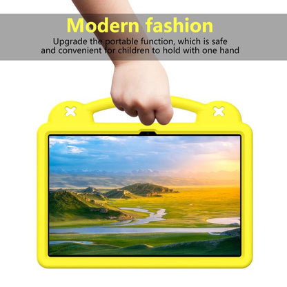 For Samsung Galaxy Tab S10 FE+ Handle Kickstand Children EVA Shockproof Tablet Case(Yellow) by bashfashion