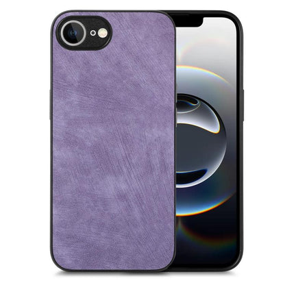 For iPhone 16e Vintage Leather PC Back Cover Phone Case(Purple) by bashfashion