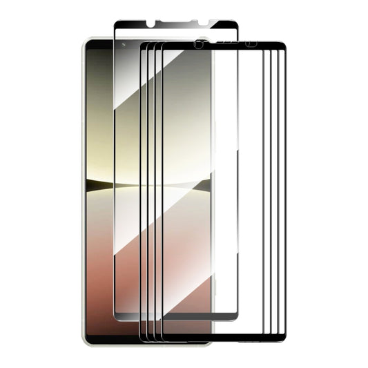 For Sony Xperia 5 V 5pcs ENKAY Full Glue High Aluminum-silicon Tempered Glass Film by ENKAY