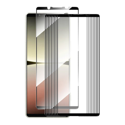 For Sony Xperia 5 V 10pcs ENKAY Full Glue High Aluminum-silicon Tempered Glass Film by ENKAY