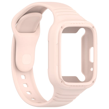 For Redmi Watch 3 Active Integrated Fully Enclosed Silicone Watch Band(Pink) by bashfashion