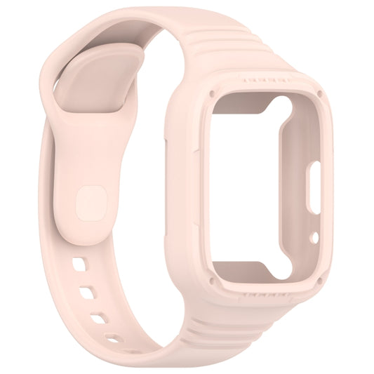 For Redmi Watch 3 Active Integrated Fully Enclosed Silicone Watch Band(Pink) by bashfashion