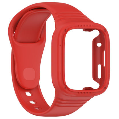 For Redmi Watch 3 Integrated Fully Enclosed Silicone Watch Band(Red) by bashfashion