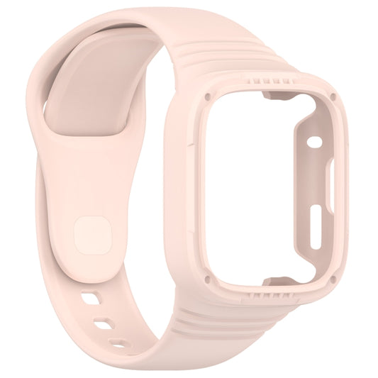 For Redmi Watch 3 Integrated Fully Enclosed Silicone Watch Band(Pink) by bashfashion