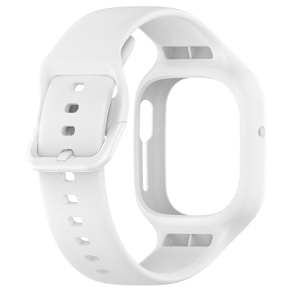 For Honor Watch 4 Integrated Fully Enclosed Silicone Watch Band(White) by bashfashion