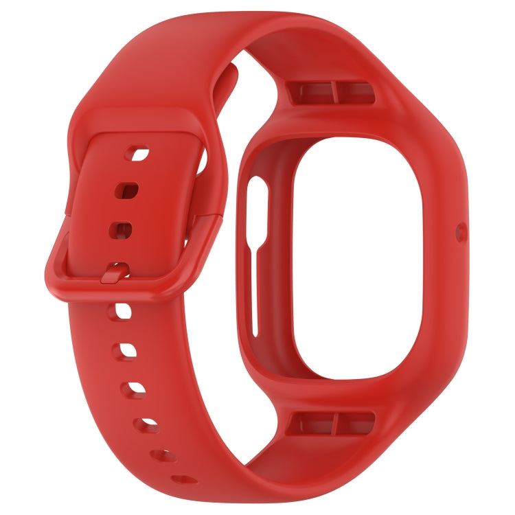 For Honor Watch 4 Integrated Fully Enclosed Silicone Watch Band(Red) by bashfashion