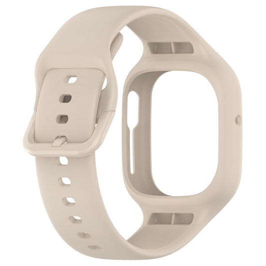 For Honor Watch 4 Integrated Fully Enclosed Silicone Watch Band(Ivory White) by bashfashion
