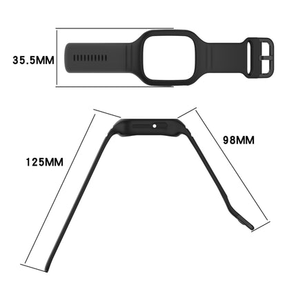 For Honor Watch 4 Integrated Fully Enclosed Silicone Watch Band(Black) by bashfashion