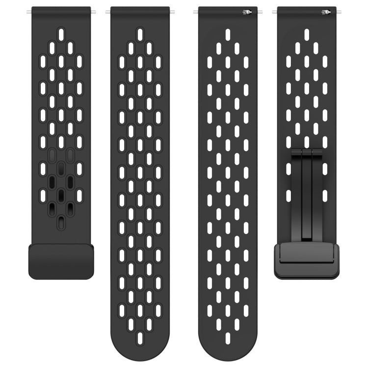 For GarminMove Trend 20mm Folding Magnetic Clasp Silicone Watch Band(White) by bashfashion