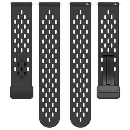 For Garmin Forerunner 265 22mm Folding Magnetic Clasp Silicone Watch Band(White) by bashfashion