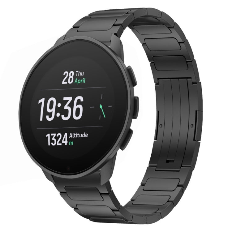 For SUUNTO 9 Peak Pro 22mm I-Shaped Titanium Alloy Watch Band(Black) by bashfashion