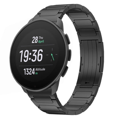 For SUUNTO 9 Peak Pro 22mm I-Shaped Titanium Alloy Watch Band(Black) by bashfashion