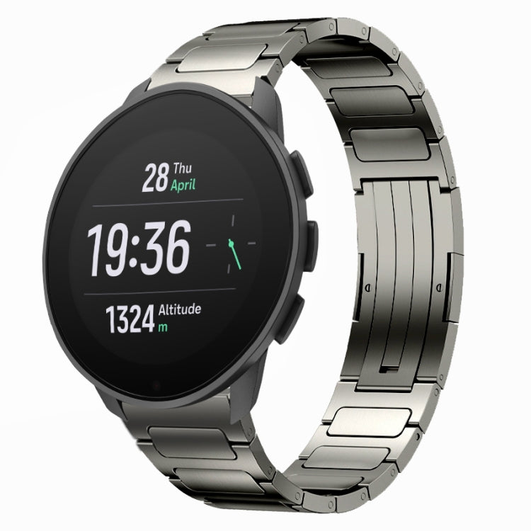 For SUUNTO 9 Peak Pro 22mm I-Shaped Titanium Alloy Watch Band(Grey) by bashfashion