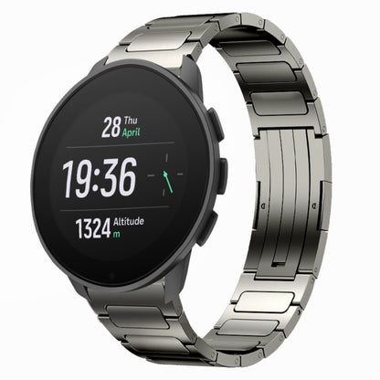 For SUUNTO 9 Peak Pro 22mm I-Shaped Titanium Alloy Watch Band(Grey) by bashfashion