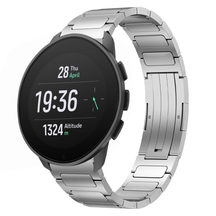 For SUUNTO 9 Peak Pro 22mm I-Shaped Titanium Alloy Watch Band(Sliver) by bashfashion