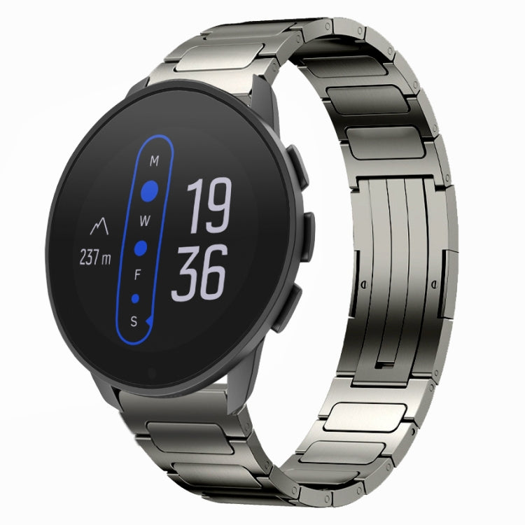 For SUUNTO 9 Peak 22mm I-Shaped Titanium Alloy Watch Band(Grey) by bashfashion