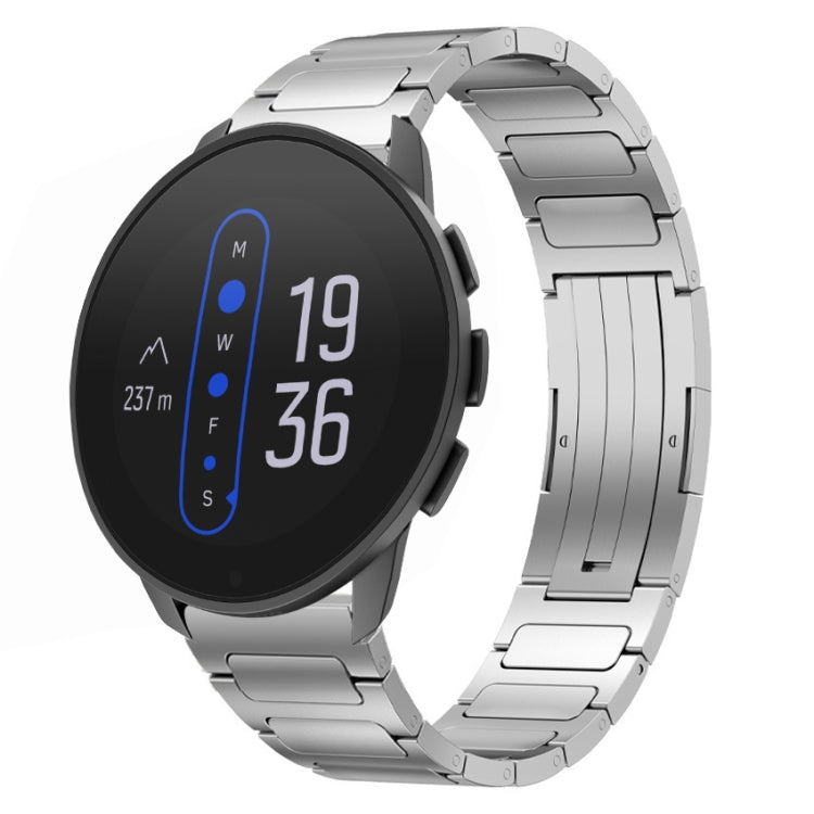 For SUUNTO 9 Peak 22mm I-Shaped Titanium Alloy Watch Band(Sliver) by bashfashion