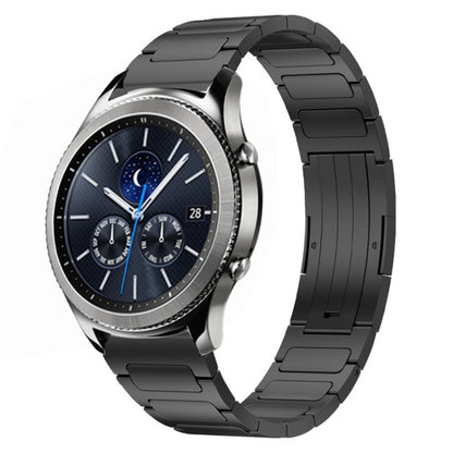 For Samsung Gear S3 Classic 22mm I-Shaped Titanium Alloy Watch Band(Black) by bashfashion