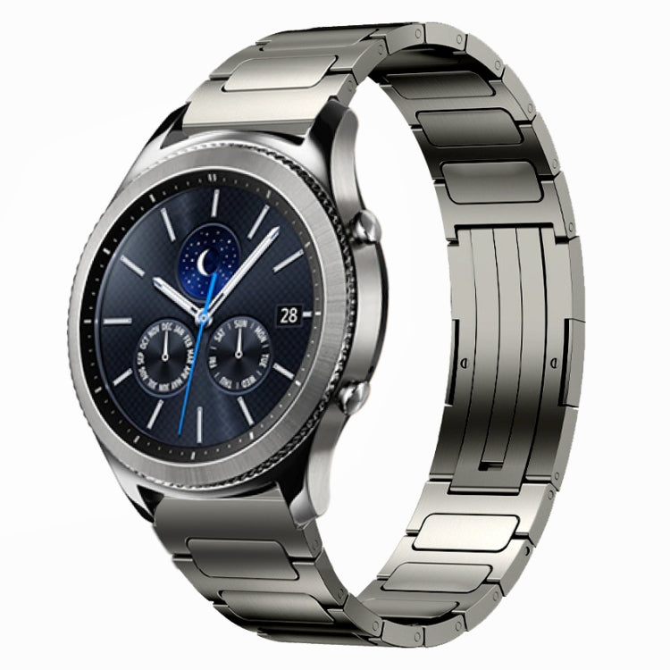 For Samsung Gear S3 Classic 22mm I-Shaped Titanium Alloy Watch Band(Grey) by bashfashion