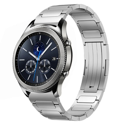 For Samsung Gear S3 Classic 22mm I-Shaped Titanium Alloy Watch Band(Sliver) by bashfashion