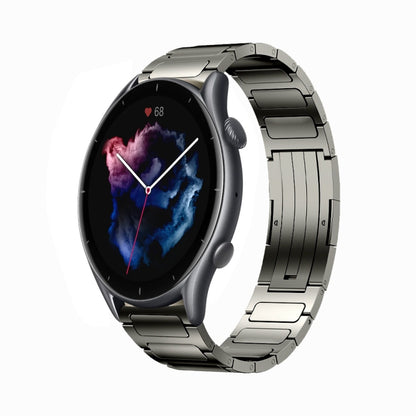 For Amazfit GTR 3 22mm I-Shaped Titanium Alloy Watch Band(Grey) by bashfashion