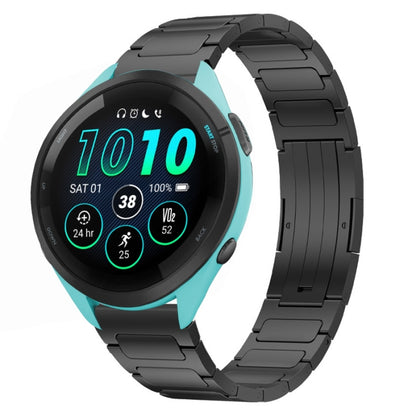 For Garmin Forerunner 265 22mm I-Shaped Titanium Alloy Watch Band(Black) by bashfashion