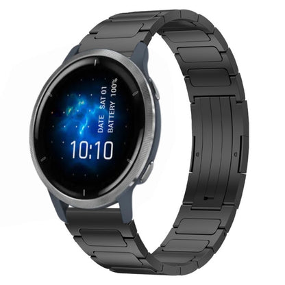 For Garmin Venu 2 22mm I-Shaped Titanium Alloy Watch Band(Black) by bashfashion