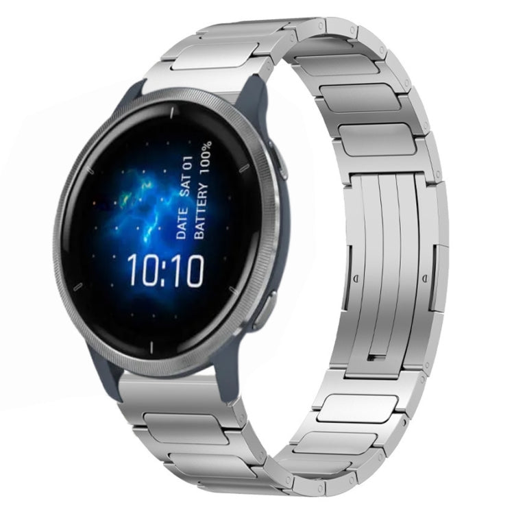 For Garmin Venu 2 22mm I-Shaped Titanium Alloy Watch Band(Sliver) by bashfashion