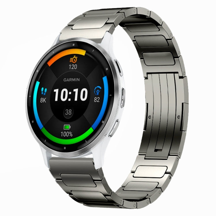 For Garmin Venu 3 22mm I-Shaped Titanium Alloy Watch Band(Grey) by bashfashion
