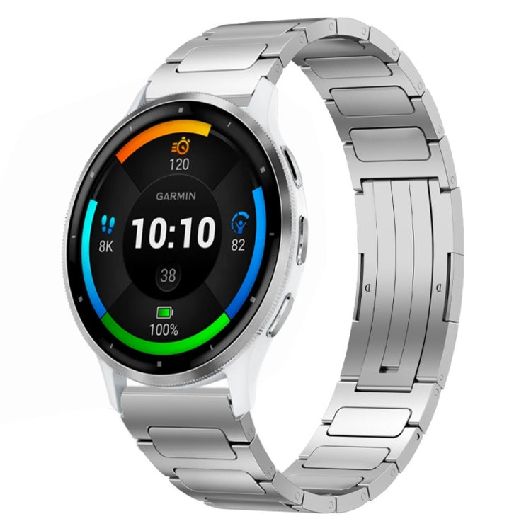 For Garmin Venu 3 22mm I-Shaped Titanium Alloy Watch Band(Sliver) by bashfashion