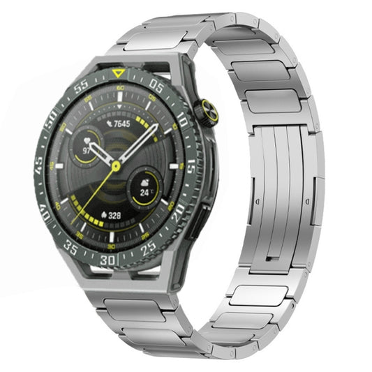 For Huawei Watch GT3 SE 22mm I-Shaped Titanium Alloy Watch Band(Sliver) by bashfashion