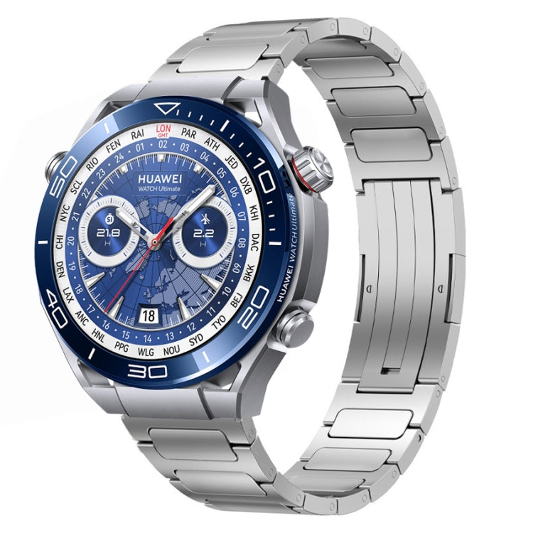 For Huawei Watch Ultimate 22mm I-Shaped Titanium Alloy Watch Band(Sliver) by bashfashion
