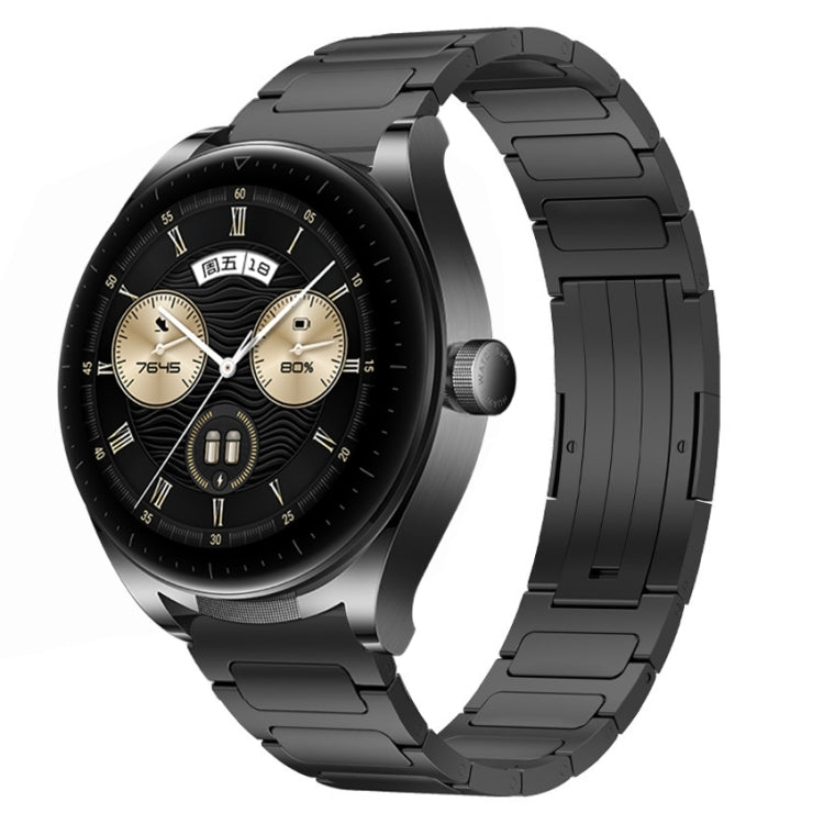 For Huawei Watch Buds 22mm I-Shaped Titanium Alloy Watch Band(Black) by bashfashion