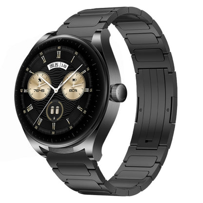 For Huawei Watch Buds 22mm I-Shaped Titanium Alloy Watch Band(Black) by bashfashion