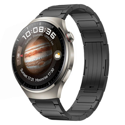 For Huawei Watch 4 Pro 22mm I-Shaped Titanium Alloy Watch Band(Black) by bashfashion