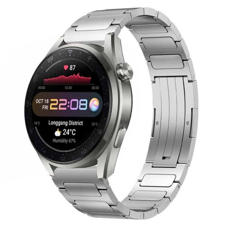 For Huawei Watch 3 Pro New 22mm I-Shaped Titanium Alloy Watch Band(Sliver) by bashfashion