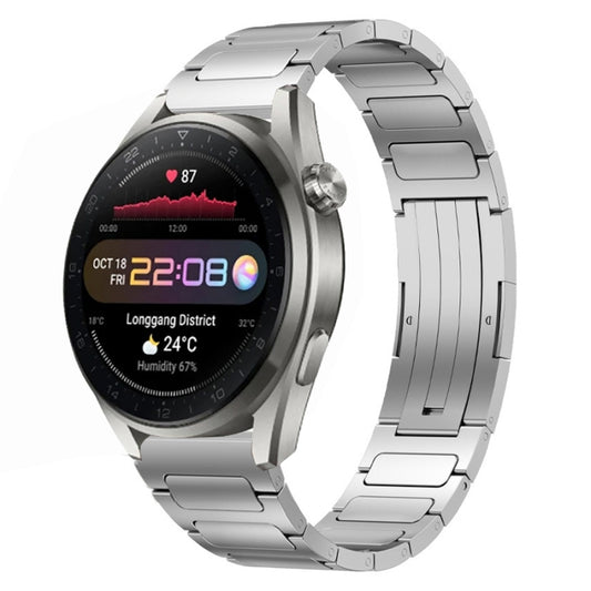 For Huawei Watch 3 Pro New 22mm I-Shaped Titanium Alloy Watch Band(Sliver) by bashfashion