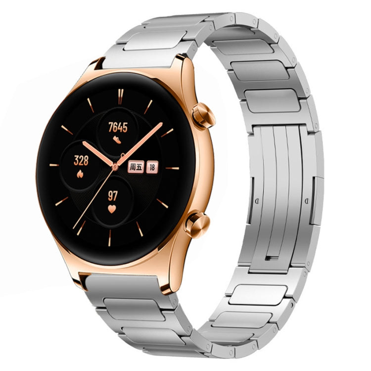 For Honor Watch GS 3 22mm I-Shaped Titanium Alloy Watch Band(Sliver) by bashfashion