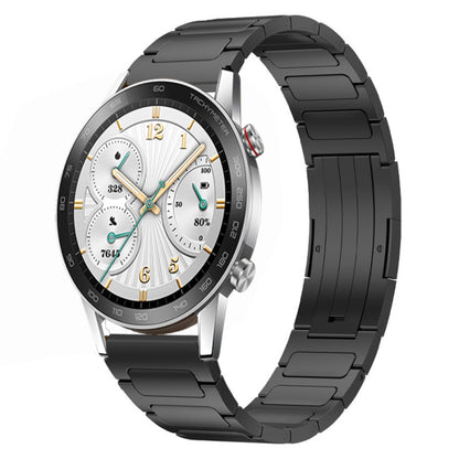 For Honor Watch GS 3i 22mm I-Shaped Titanium Alloy Watch Band(Black) by bashfashion