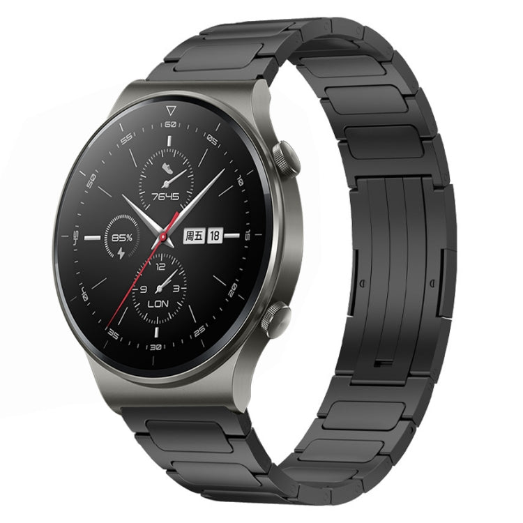 For Huawei GT2 Pro 22mm I-Shaped Titanium Alloy Watch Band(Black) by bashfashion