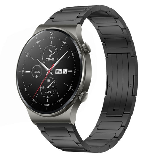For Huawei GT2 Pro 22mm I-Shaped Titanium Alloy Watch Band(Black) by bashfashion