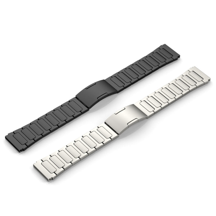 For Huawei GT2 46mm 22mm I-Shaped Titanium Alloy Watch Band(Black) by bashfashion